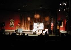 The Avalon's stage, with props for illusionist Michelangelo. - , Utah