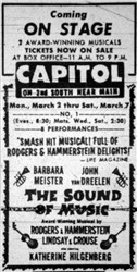 Ad for a live performance of The Sound of Music.