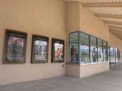Next to the ticket booth are three poster cases.  There are another five poster cases on the other side of the entrance doors. - , Utah