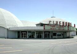 The front of the Cinedome 70, showing the two domes and the lobby that connects them. - , Utah