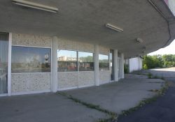Ticket booth and covered walkway of the Cinedome 70 Theater. - , Utah