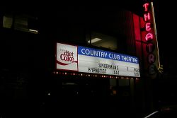 The sign of the Country Club Theatre at night. - , Utah