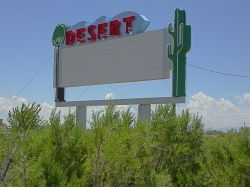 The east side of the Desert Drive-In sign. - , Utah