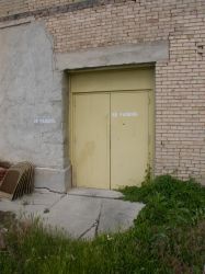 This double-door exit appears to have been added, possibly as a replacement for another exit which was bricked over. - , Utah