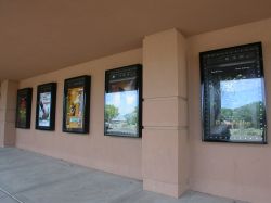 Poster cases under the covered walkway. - , Utah