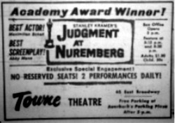 'Judgement at Nuremberg' at the Towne Theatre. - , Utah