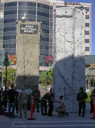 The Utah National Guard offered free rock climbing to help Star Wars fans stretch their legs while waiting for the midnight showing of Star Wars at the Megaplex 17 at Jordan Commons. - , Utah