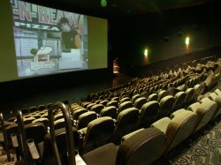 The screen and lower seating sections. - , Utah