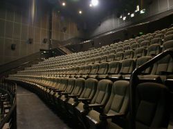 Looking back across the lower seating section at the Cricket IMAX Theatre at the Megaplex 17 at Jordan Commons. - , Utah