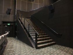 Stairway from the entrance level of the IMAX Theatre to the balcony seating area. - , Utah