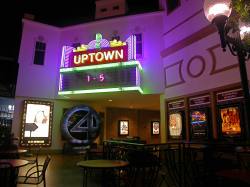 The Uptown marquee at the entrance of the hallway for auditoriums 1 through 5.