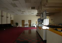 The lobby and concession stand counter of the Lakeside Discount Cinemas. - , Utah
