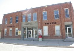 The front facade of the Lewiston Community Theatre from across the street. - , Utah