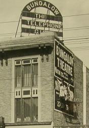 The  sign painted on the south side of the Rex Theatre said:  'Bungalow Theatre.  Matinees Wed. & Sat.' - , Utah