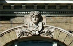 Figurehead above one of the central windows. - , Utah