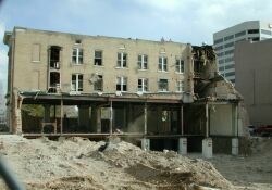 The portion of the building that will be saved and remodeled into office/retail space. - , Utah