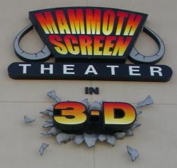 The Mammoth Screen Theater in 3-D logo on the northeast side of the building. - , Utah