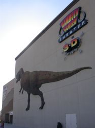 The northeast outside wall of the theater, with the Mammoth Screen Theater logo. - , Utah