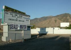 The sign and screen of the Motor Vu Theatre in 2001. - , Utah