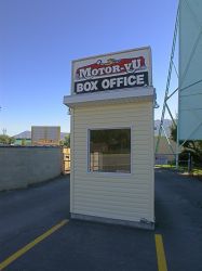 Behind Screen 1 of the Motor-Vu Drive-In is another box office ticket window. - , Utah