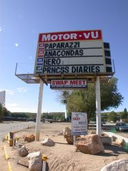 The sign of the Motor-Vu Drive-In. - , Utah