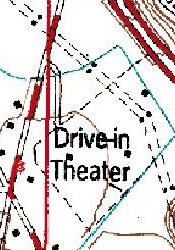 The Motor-Vu Drive-In on a 1991 geological survey map. - , Utah