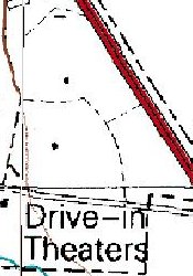 The North Star Drive-In on a 1987 geological survey map. - , Utah