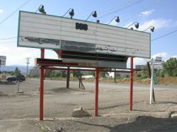 Another sign for the theater, near the drive-in's exit driveway. - , Utah