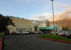 The front of the Movies 8 theater with the mountains in the background. - , Utah