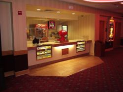 In the main hall of the Redstone 8 Cinemas is a small concession stand. - , Utah