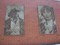 Murals on the exterior of theater 3. - , Utah