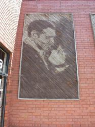 A mural on the left side of the entrance. - , Utah