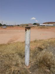 This cut-off pole near the street may have been from the theater's sign. - , Utah