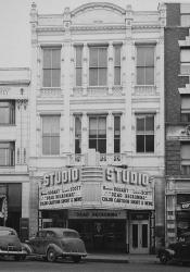 The front facade of the Studio Theatre on 24 February 1947. - , Utah