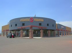 The front corner of the theater. - , Utah