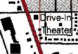 The Timp Drive-In on a 1990 geological survey map. - , Utah