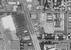 An aerial photo of the former Timp Drive-In site. - , Utah