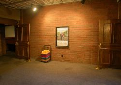 The entrance to Theater 3, with a stack of multi-colored booster seats for children. - , Utah