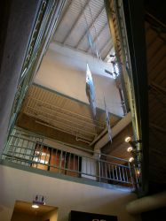 On the north side of the lower lobby is an area that is open to the three levels above. - , Utah