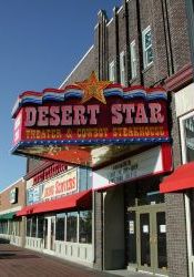 Marquee of the Deseret Star Theater & Cowboy Steakhouse.